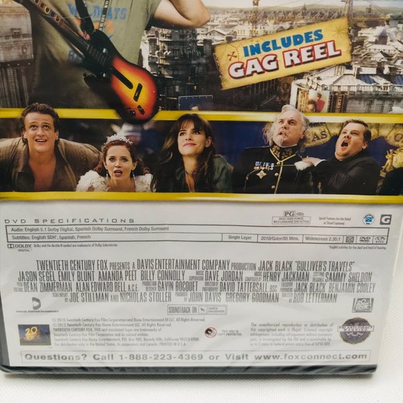 Gulliver's Travels DVD 2010 Jack Black New In Package - Picture 8 of 8